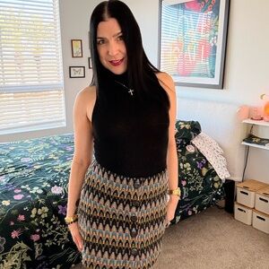 Black Sleeveless Mock Turtleneck XS